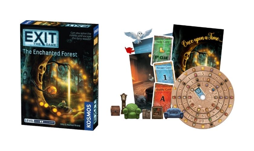 the box and components of the exit: the game series The encanted forest edition