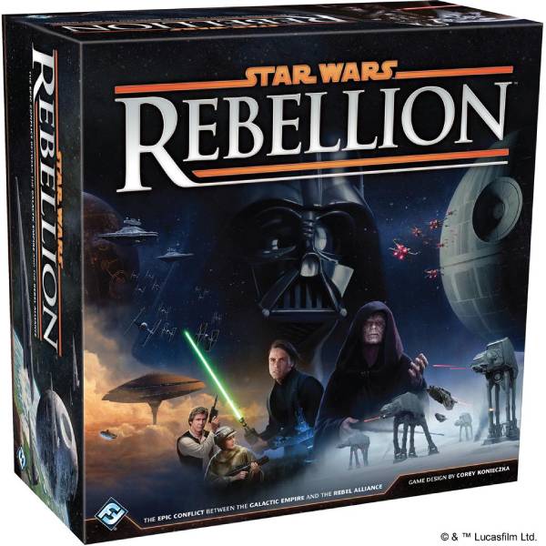 3d box of Star Wars: Rebellion, one of the best Star-Wars themed board games