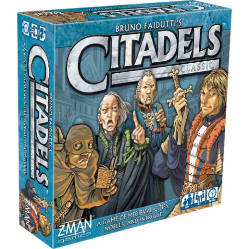 3d box of Citadels Classic, one the best city-building board games