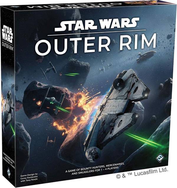 3d box of Star Wars: Outer Rim, one of the best Star-Wars themed board games