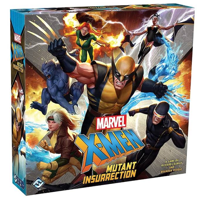 3d box of X-Men Mutants Insurrection, one of the best Marvel themed board games