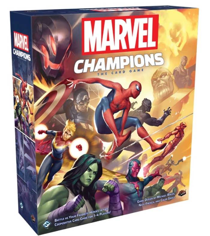 3d box of Marvel Champions: The card game one of the best Marvel themed board games