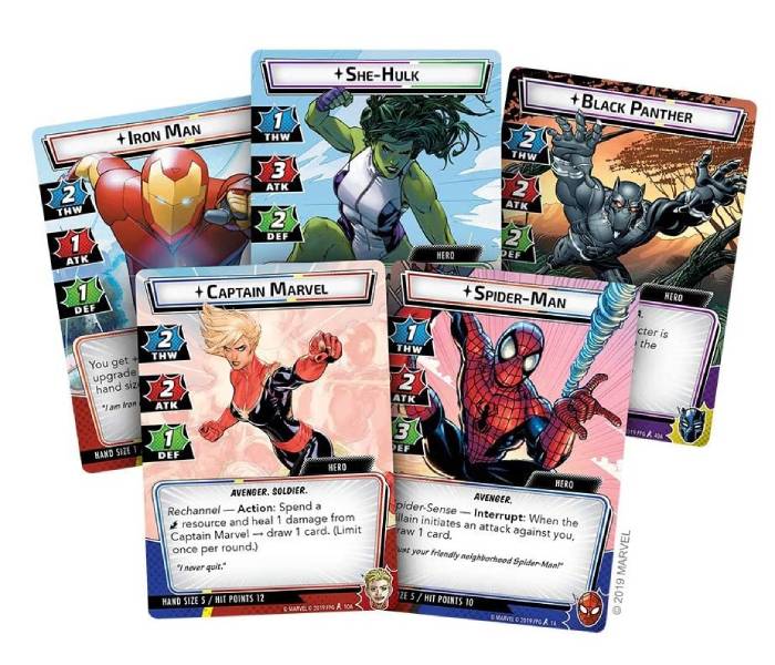 cards of Marvel Champions game