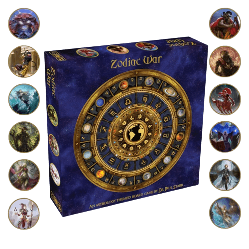 box of Zodiac War, one of the best astrology inspired board games 